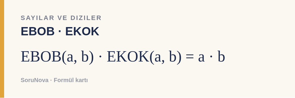 EBOB · EKOK: EBOB(a, b) · EKOK(a, b) = a · b